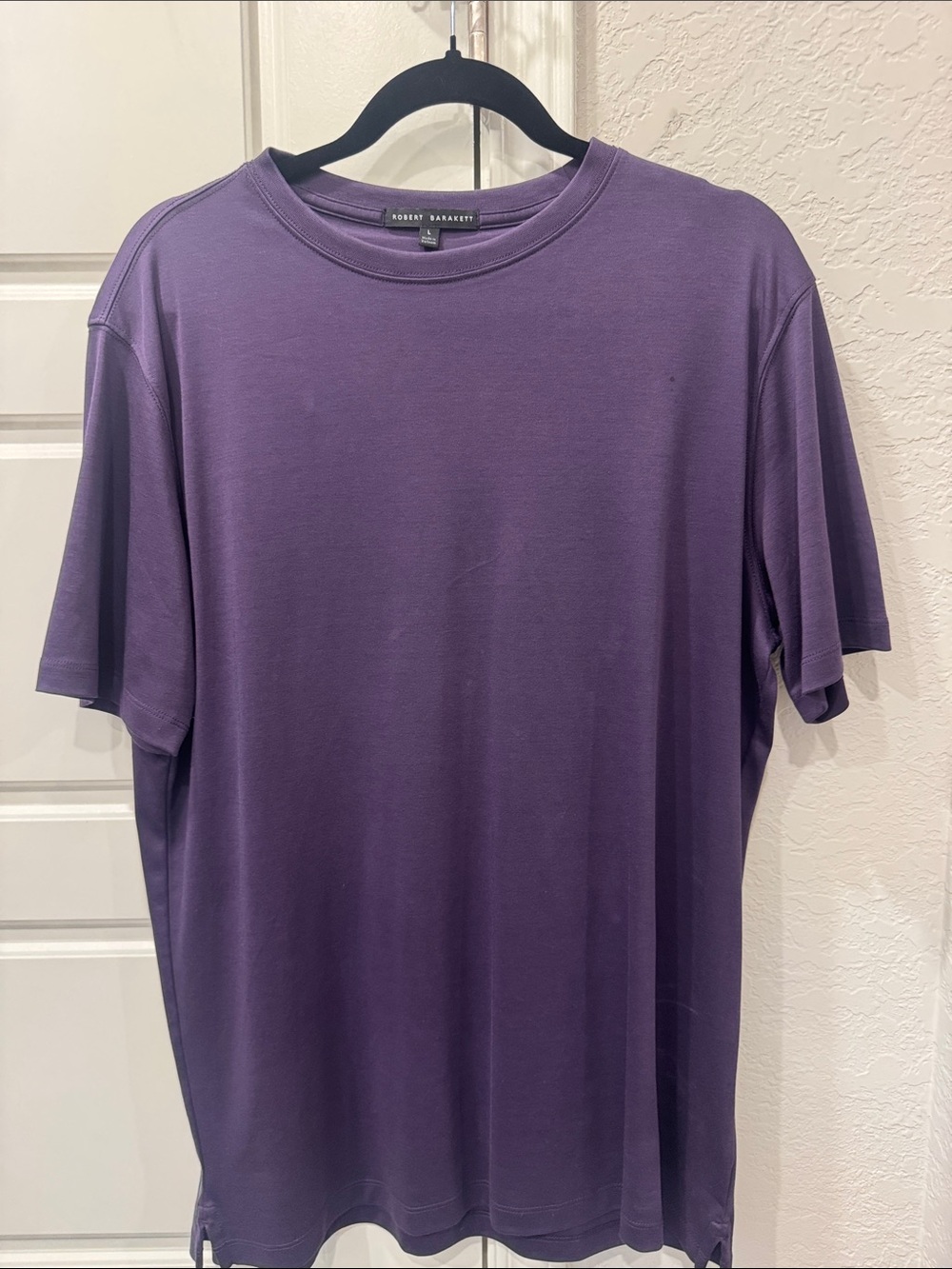 Robert Barakett Men's Deep Purple Short-Sleeve Crewneck Tee